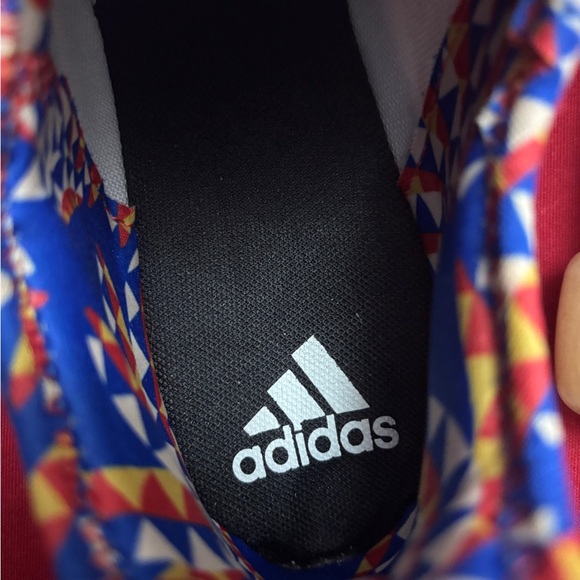 Adidas Women Size 8 Running Everyday Cloudfoam Pure SPW Shoes White/Orange/Red - Picture 6 of 7